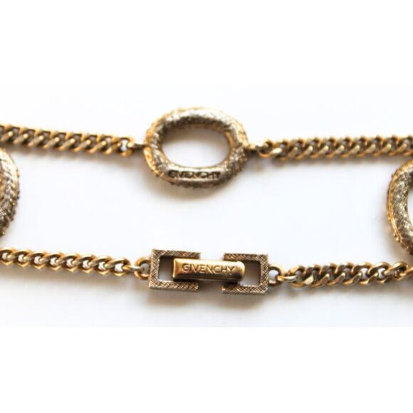 Vintage Givenchy Gold Tone and Crystal Bracelet - Picture 2 of 5